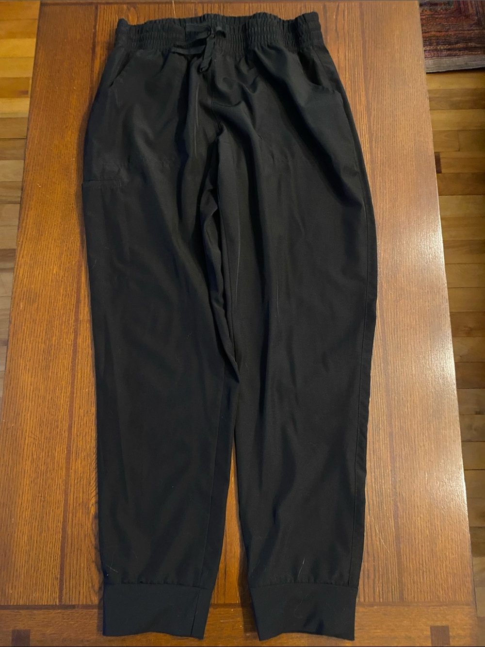 Women's Black Elastic Waist Jogger Pants